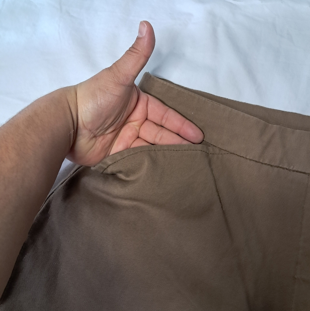 Croft & barrow Tan Casual Pants Strech Plus Size - Picture 5 of 9